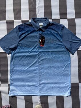 Gred Norman Men's Gradient Blue Golft Polo Shirt Size XXL NWT